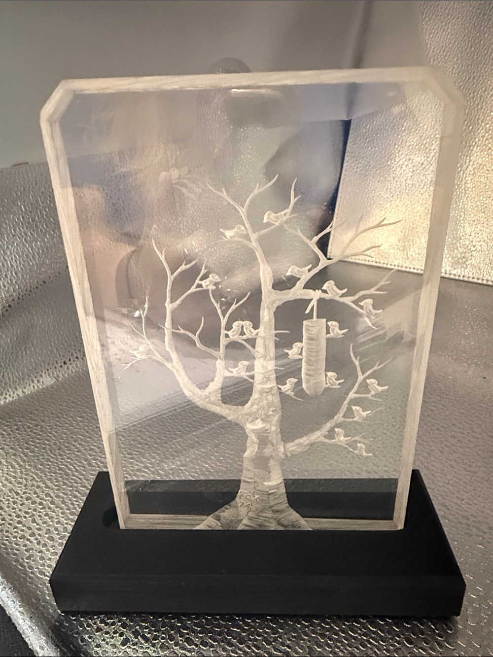 Vintage Amazing Robert Fox carved Acrylic Sculpture